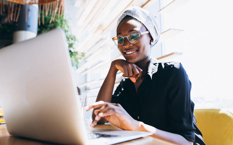 african-american-woman-using-laptop